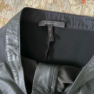 BCBG partial faux leather leggings